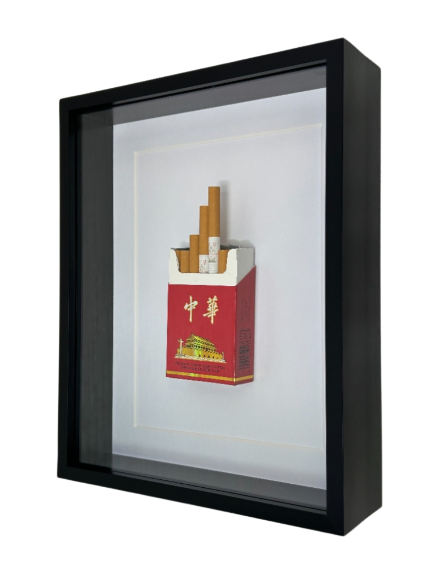 Opened Red Shadow-Box Frame
